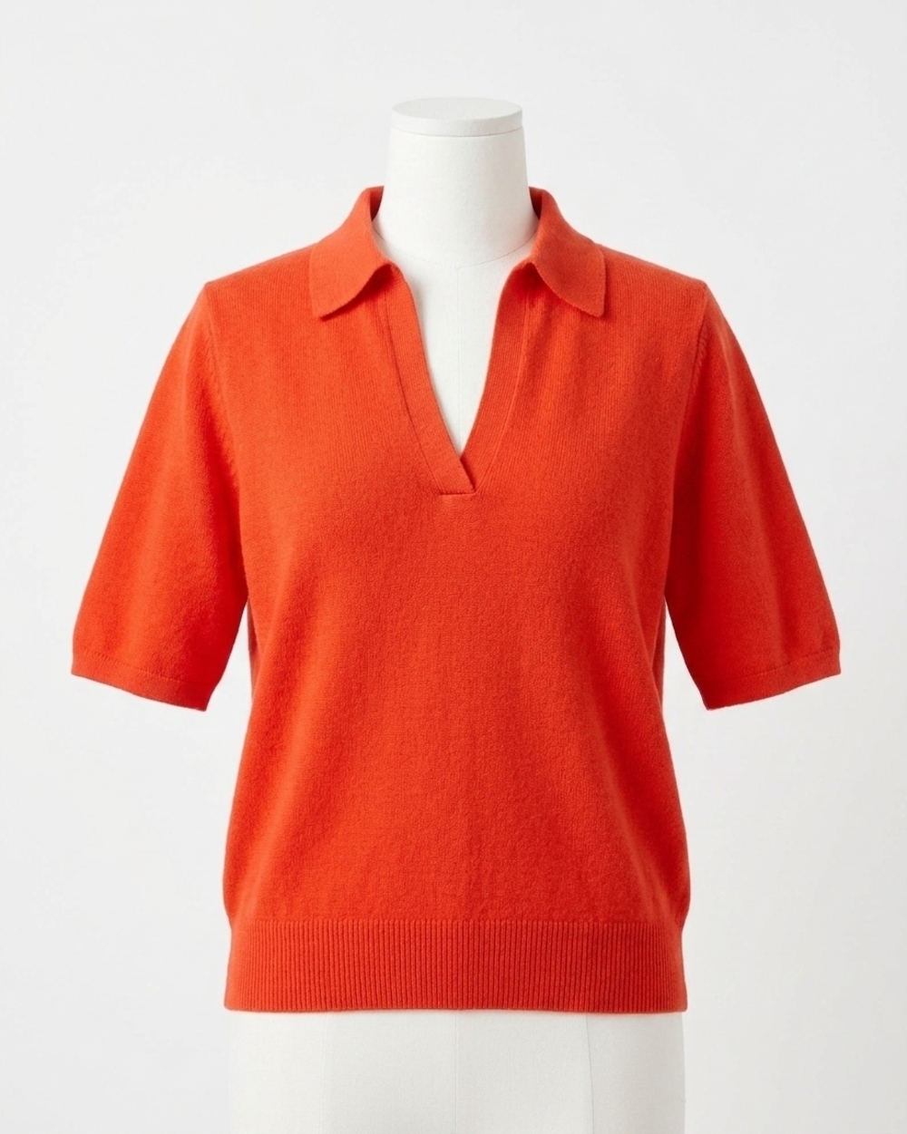 NEW ANN MASHBURN alison sweater in bright orange cotton/silk